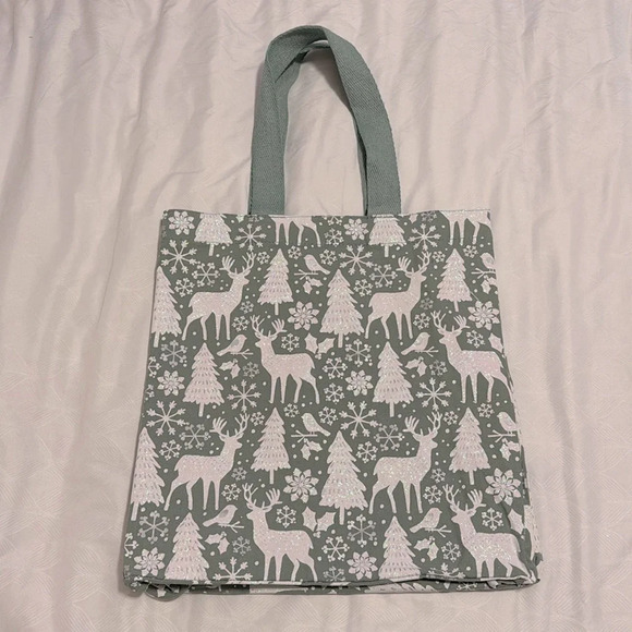 New Shimmer Mint Green Winter Tote Bag - Picture 2 of 5